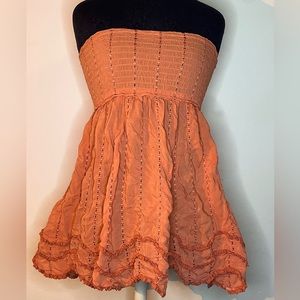 Strapless flowy shirt